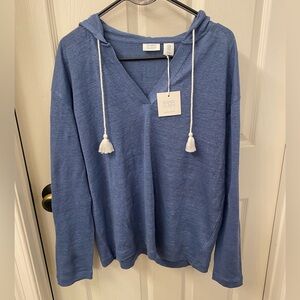 Sigrid Olsen Women’s Denim Blue Linen Top